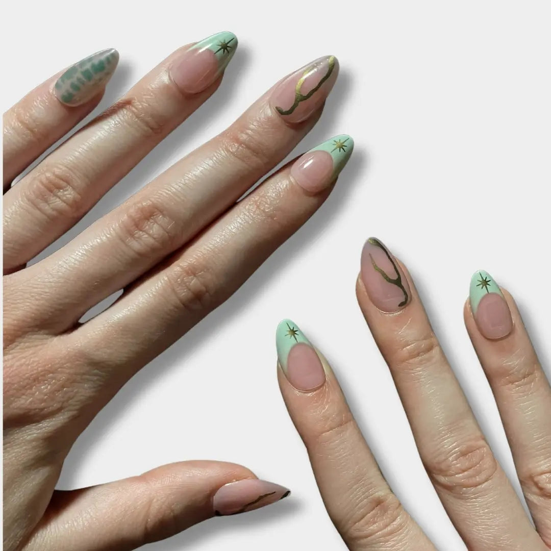 Gold Crystal - Press Ons en gel souple Ma boutique