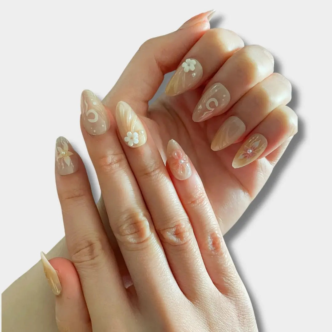 Sea Bloom - Press Ons en gel souple Ma boutique