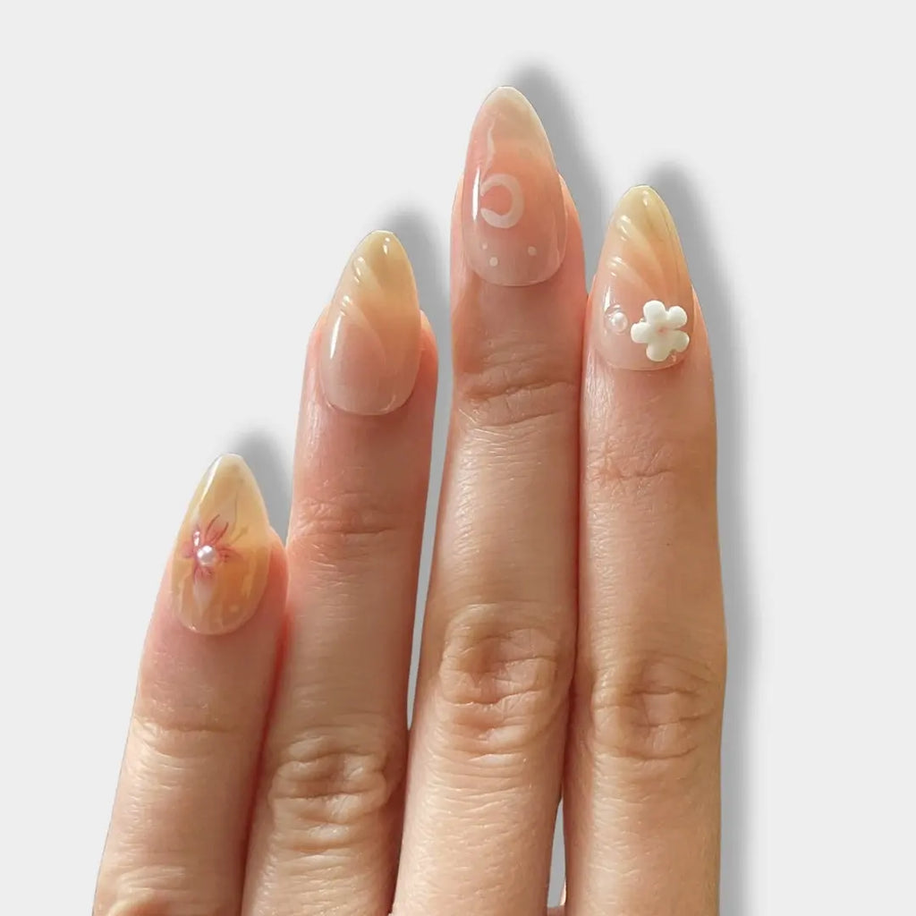 Sea Bloom - Press Ons en gel souple Ma boutique