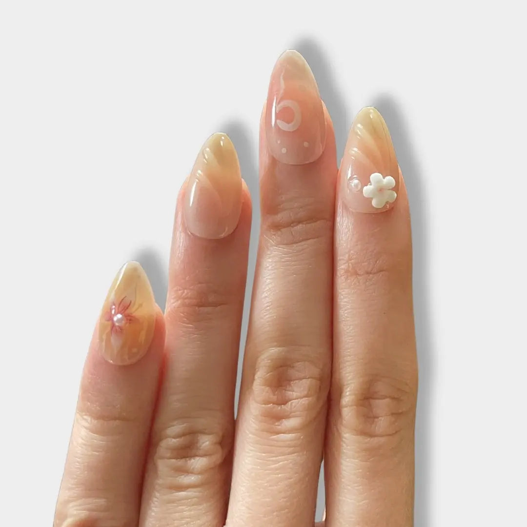 Sea Bloom - Press Ons en gel souple Ma boutique