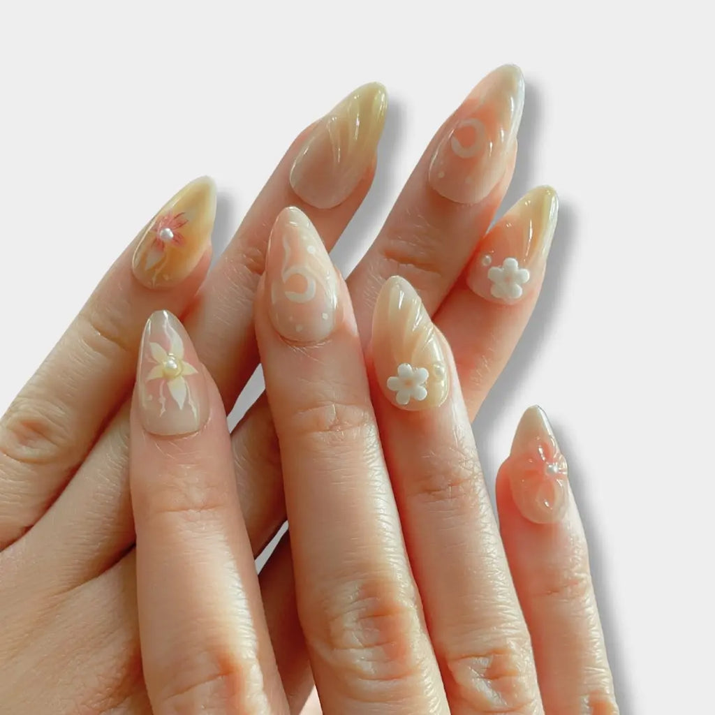 Sea Bloom - Press Ons en gel souple Ma boutique