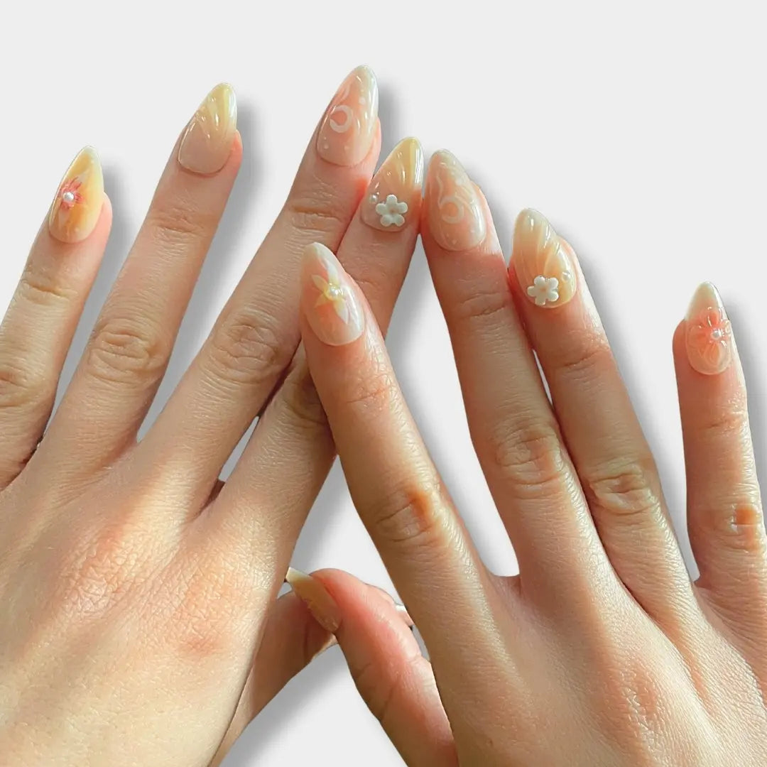 Sea Bloom - Press Ons en gel souple Ma boutique