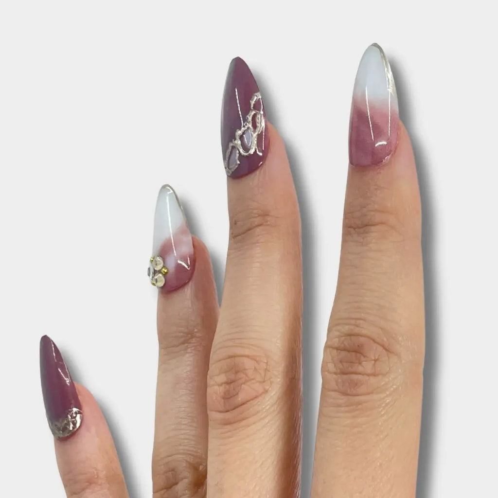 Crystal Champagne - Press Ons en gel souple The Instant Nails