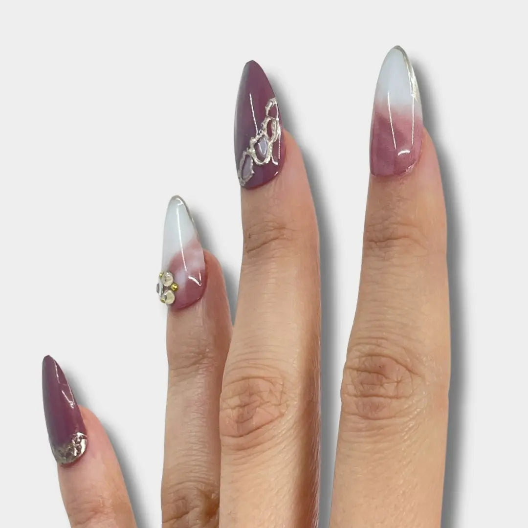Crystal Champagne - Press Ons en gel souple The Instant Nails