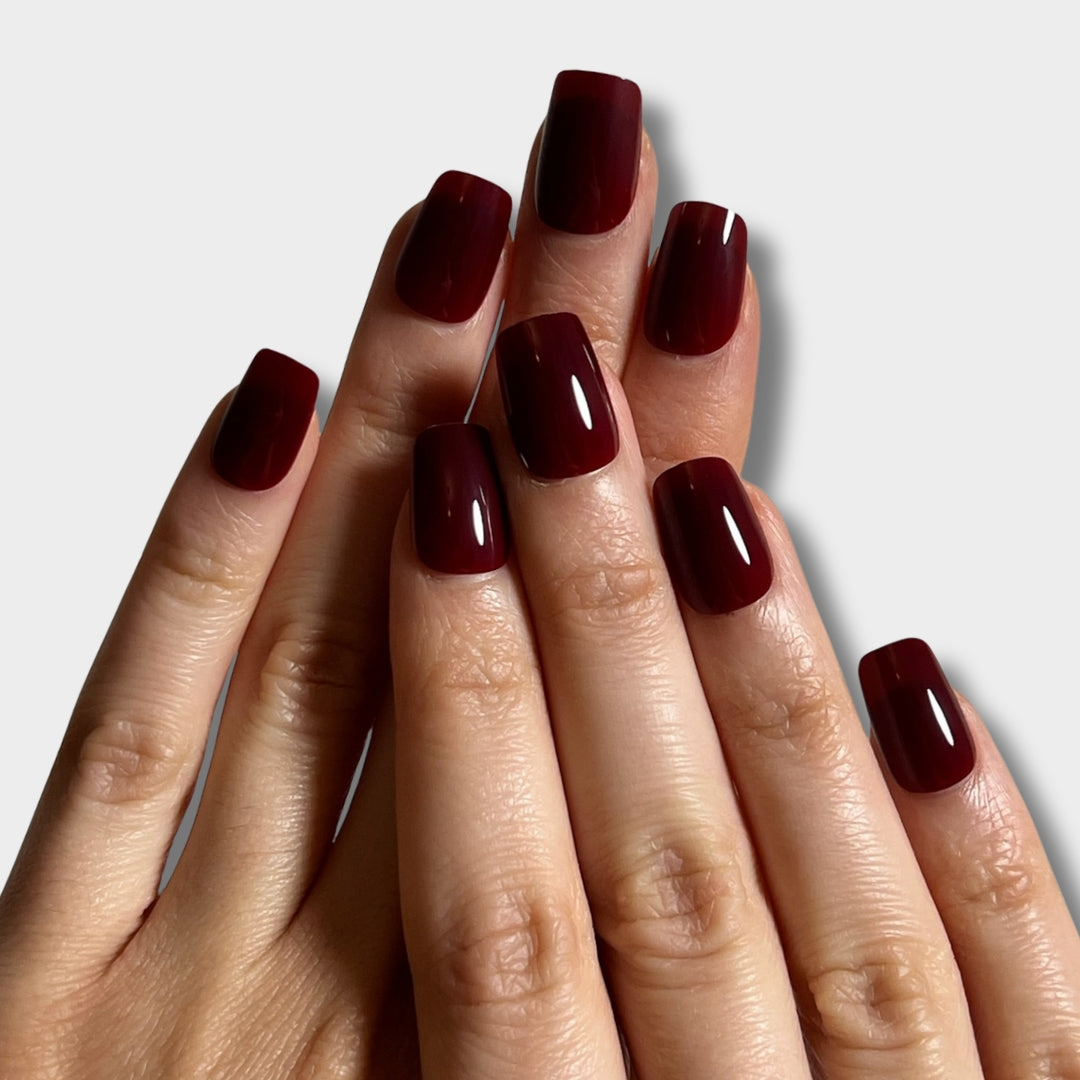 Chestnut Wine bottle by The Instant Nails with rich, deep color and elegant label design.