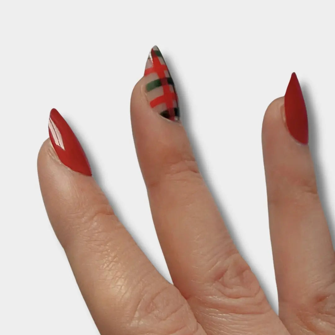 Winter Tartan - Press Ons en gel souple The Instant Nails
