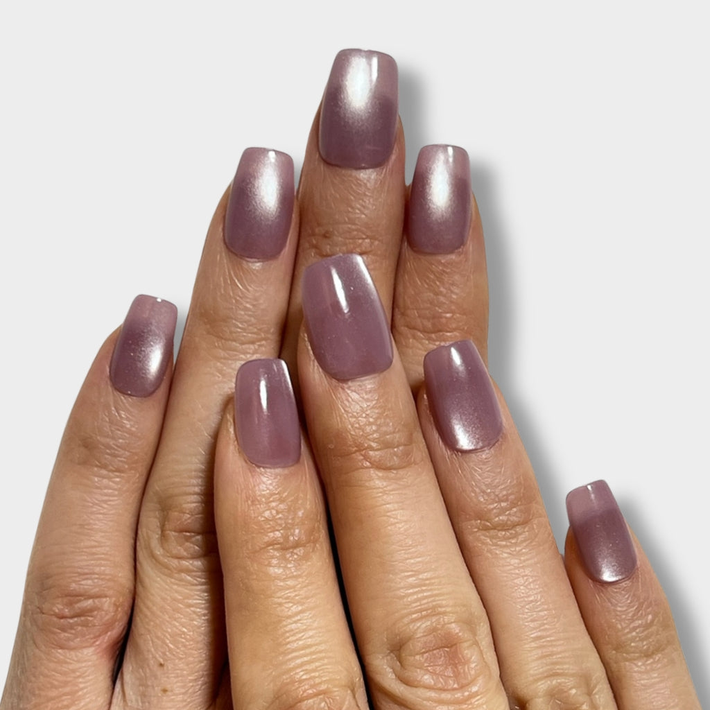 Vintage Blush nail design by The Instant Nails featuring soft pink hues and elegant patterns on a set of false nails.