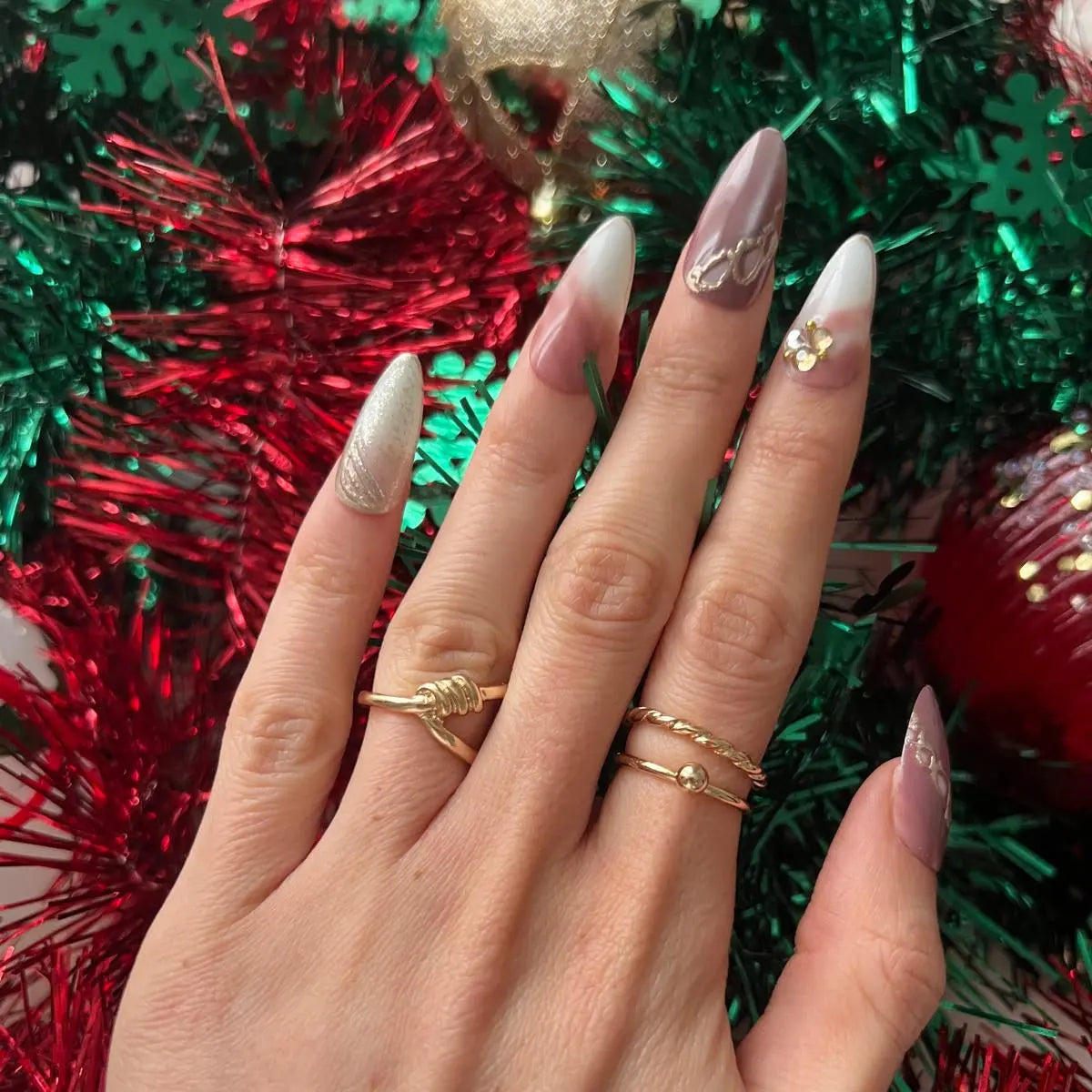 Crystal Champagne - Press Ons en gel souple The Instant Nails