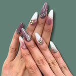 Crystal Champagne Press-on Nails