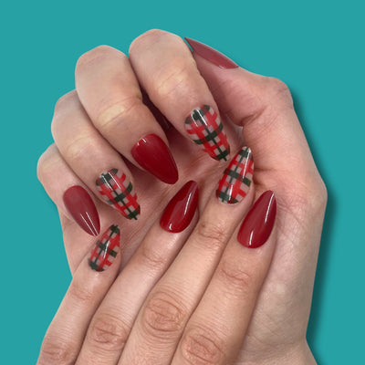 Winter Tartan Press-on Nails