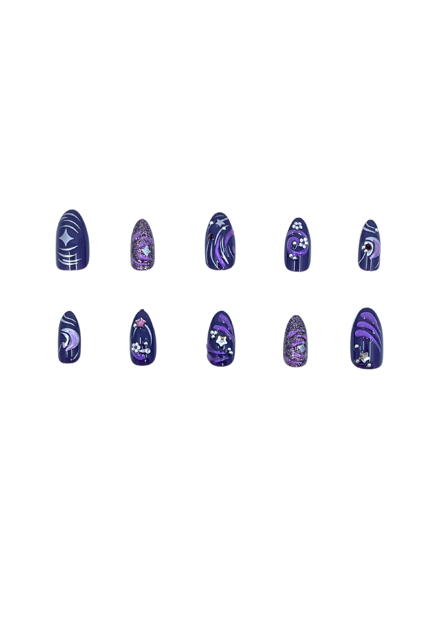 Violet Eclipse Press On Nails